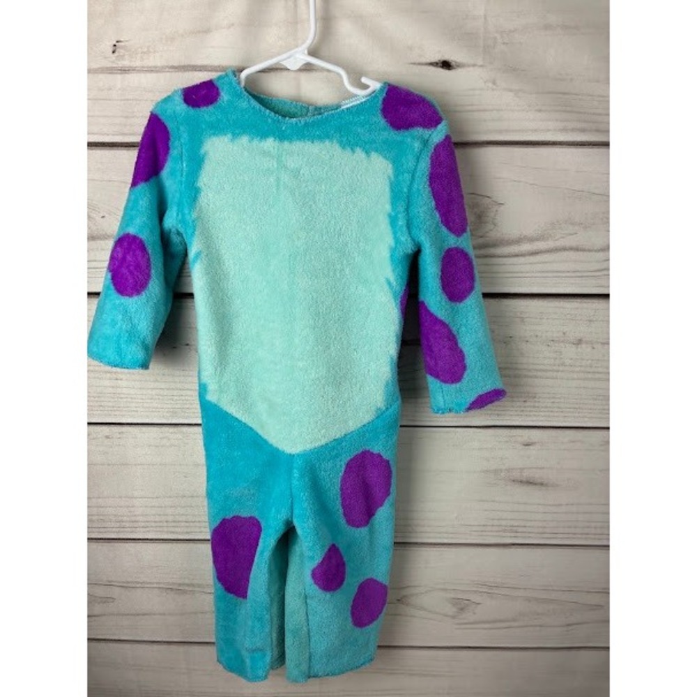 Disney Monsters University Sulley Toddler Costume 2T Blue Purple Furry Jumpsuit